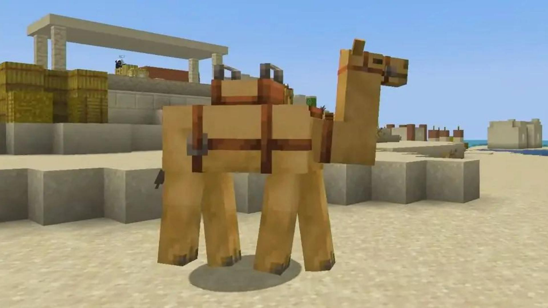 Camels spawn only in desert villages (Image via Mojang)